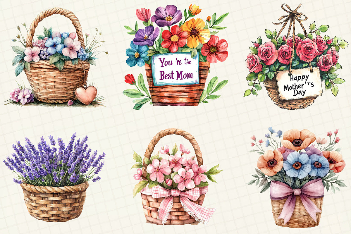 Happy Mother's Day Clipart, an Illustration by OK Design (Photo 4 of 5)
