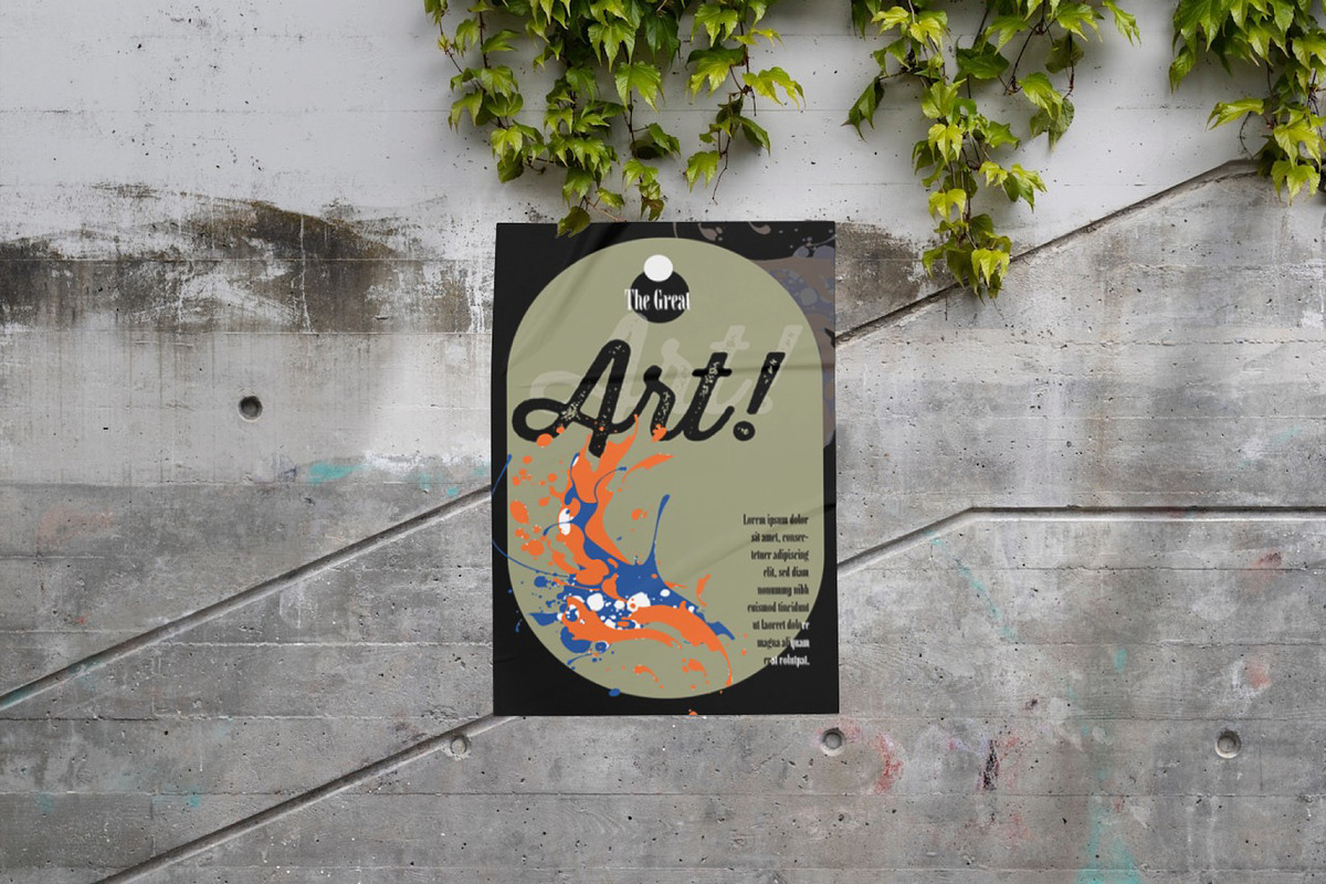 Black And Green Art Poster, a Poster Template by Bizz_District_Studio (Photo 2 of 2)