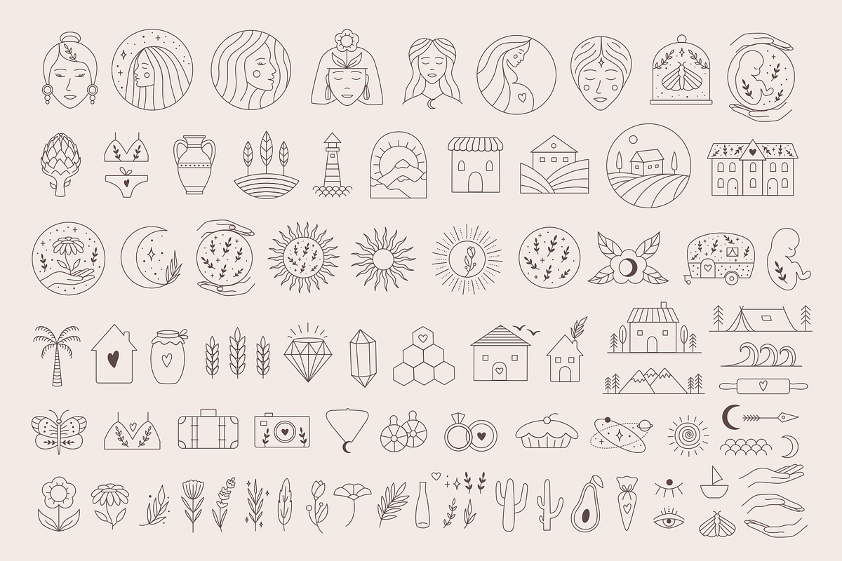 Line logos CANVA & AI, a Branding & Logo Template by Alisovna (Photo 9 of 13)