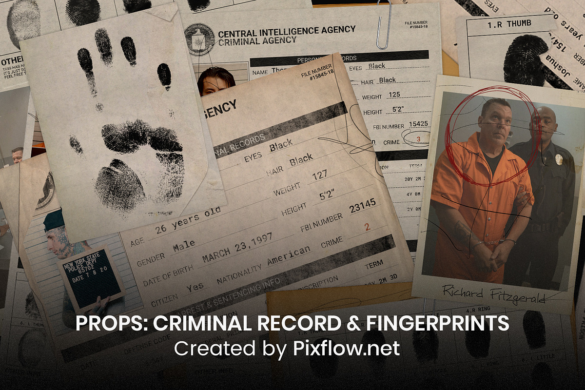 Criminal Record & Fingerprints, a Graphic by Pixflow (Photo 1 of 9)