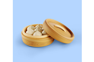 Chinese breakfast food baozi 3d, a Food & Drink 3D Model by Marozhkastudio