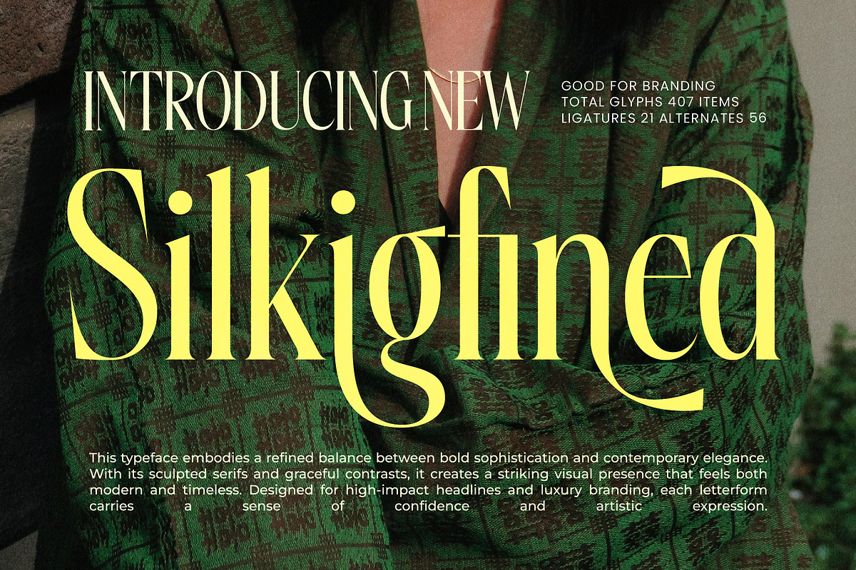 Silkigfined Elegant Luxury Serif, a Serif Font by timelesstype.co (Photo 1 of 15)