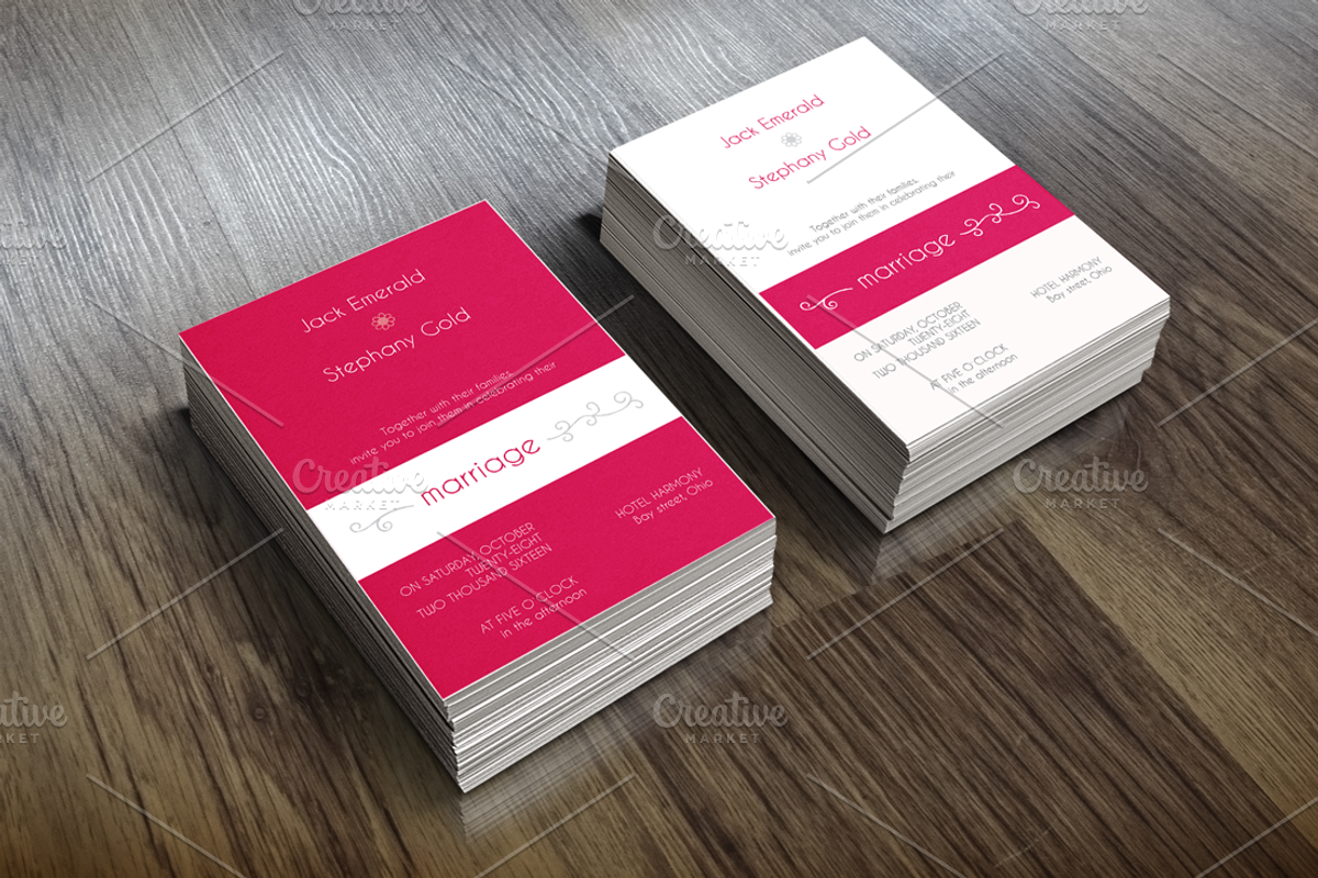 Minimalist Wedding Invitation Pack, an Invitation Template by Knofe (Photo 5 of 6)