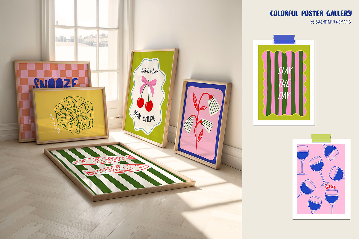Colorful Posters-Fun Quotes Gallery, a Graphic by Essentially Nomadic (Photo 7 of 12)