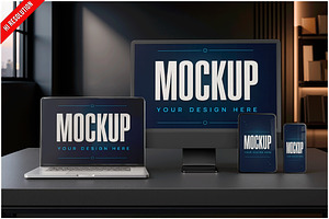 Devices PSD, an Advertising Mockup by Bruno's Shop