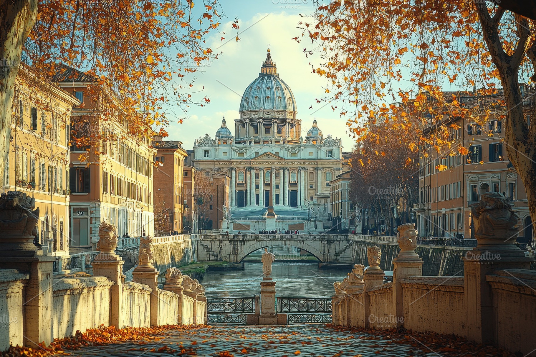 Scenic view of St. Peter's Basilica, a Photo by Tanuart