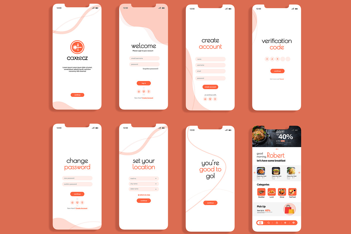 Responsive Food App UI Layout, an UI Kit Template by CreativeShaper (Photo 3 of 4)