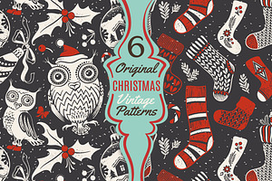 Vintage Christmas Cartoon Patterns