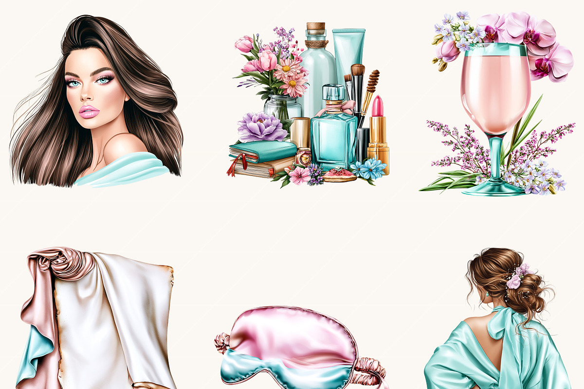 Coastal Glam Clipart Bundle, a Person Illustration by BusyDaydesign (Photo 6 of 9)