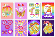 Groovy summer story 60s-70s, a Texture Illustration by Antikva17 (Thumbnail 5 of 18)