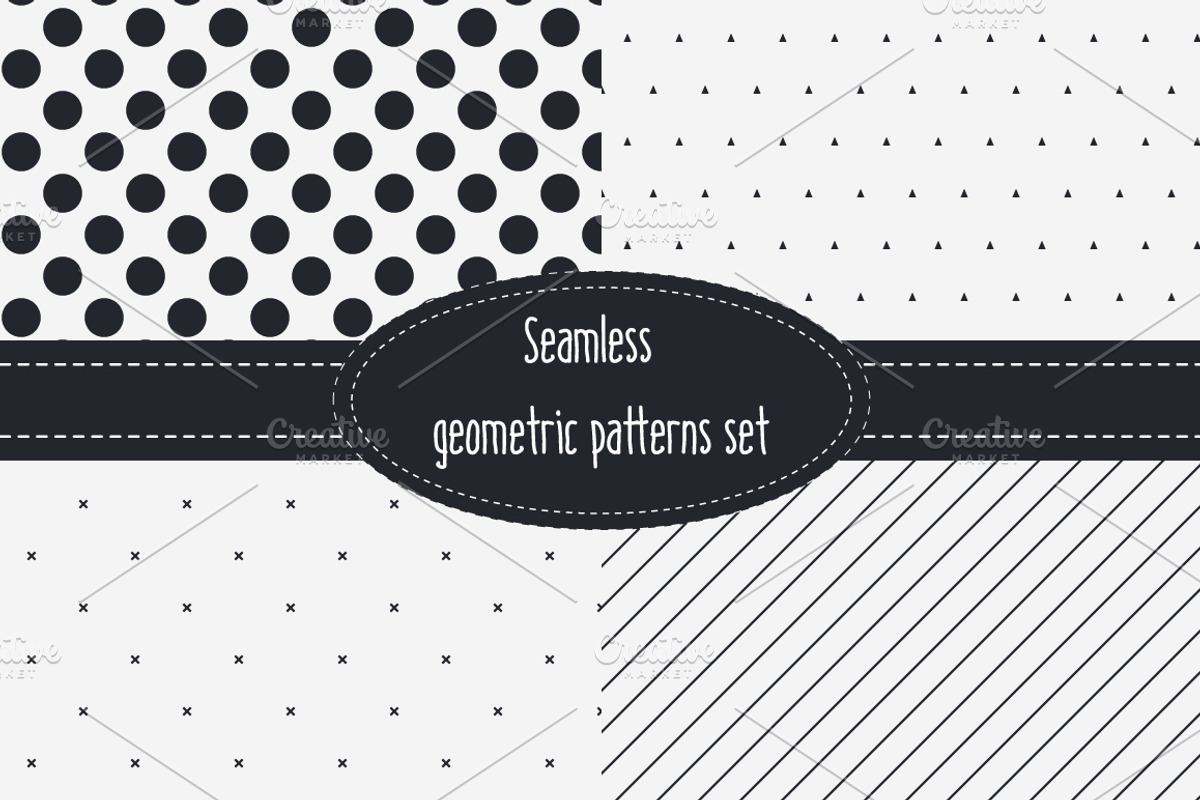 Minimalistic patterns set, a Pattern Graphic by odpium