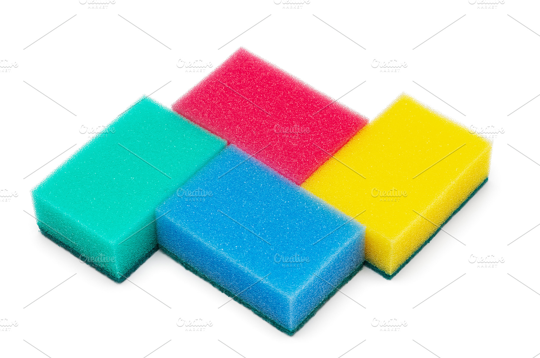 Group of foam cleaning sponges, an Industrial Photo by Alexander-Piragis