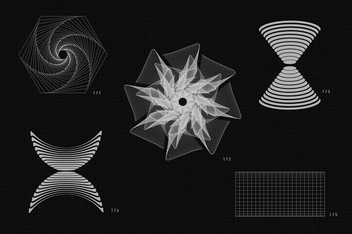 200 Vector Shapes, an Object Graphic by RuleByArt