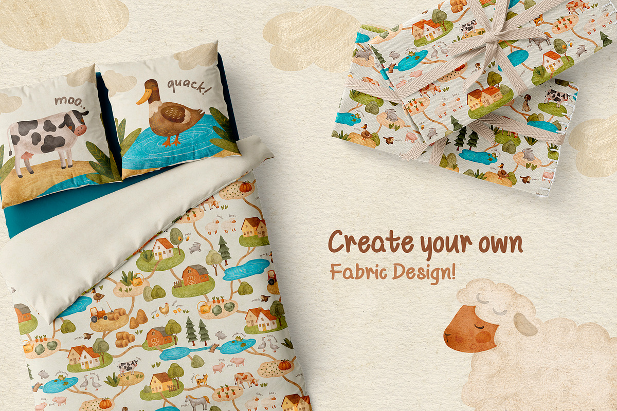 Farm Baby Map creator, an Animal Illustration by Alamella (Photo 2 of 14)