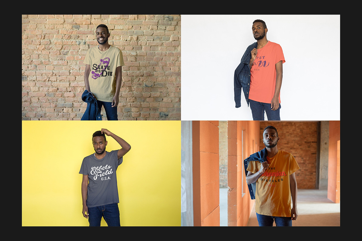 T-Shirt Mock-Up Set, a Shirt Mockup by Freeman Studio (Photo 7 of 15)