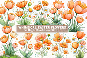 Whimsical Easter Flowers Clipart Png, an Illustration by Sublimation Artist (Thumbnail 1 of 7)