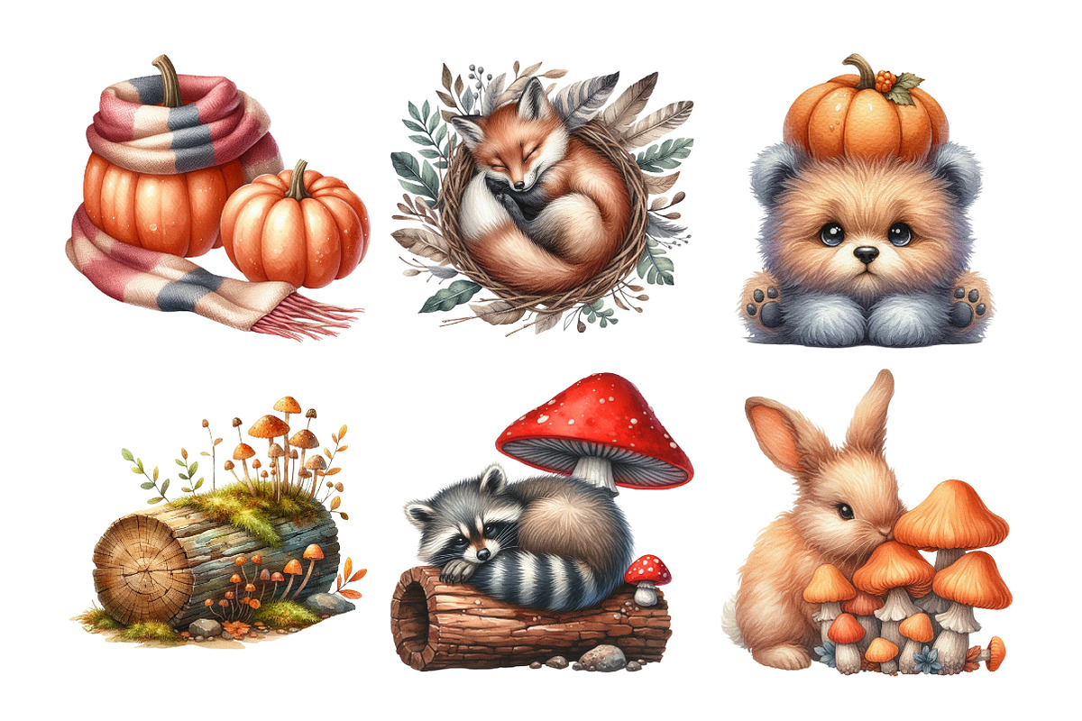 Autumn Fall Woodland Clipart, an Illustration by Daily.Designs (Photo 4 of 5)
