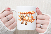 Watercolor Cute Transport Car Airpla, an Illustration by Sublimation Artist (Thumbnail 5 of 6)