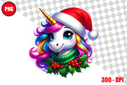 Christmas Unicorn Clipart Bundle, an Animal Illustration by taramija (Thumbnail 10 of 26)