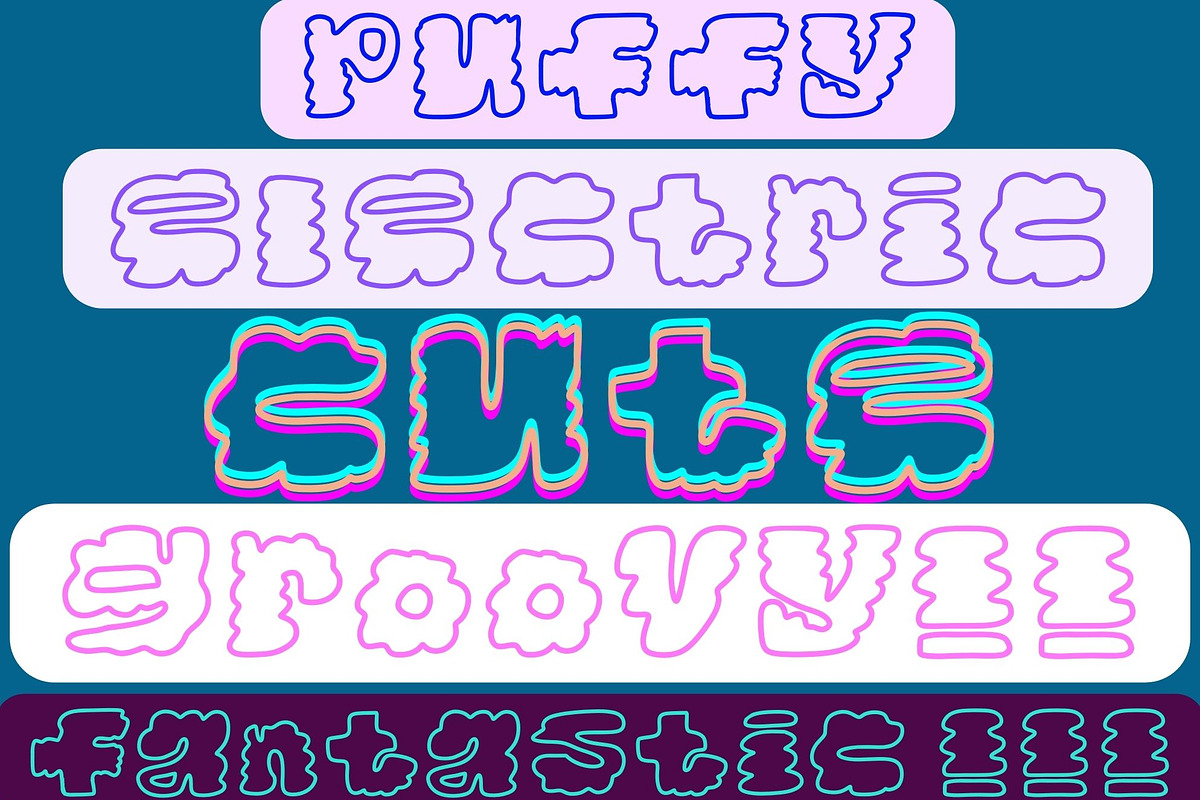 Puffy Jacket a hand-drawn puffy font, a Handwritten Font by Eryn Rose Design (Photo 16 of 18)
