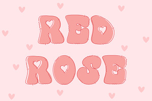 Red Rose Retro Valentine Font
