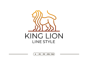 King Lion Luxury Logo Template