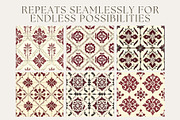 12 Red Velvet Seamless Patterns, a Pattern Graphic by Inknfolly (Thumbnail 2 of 7)