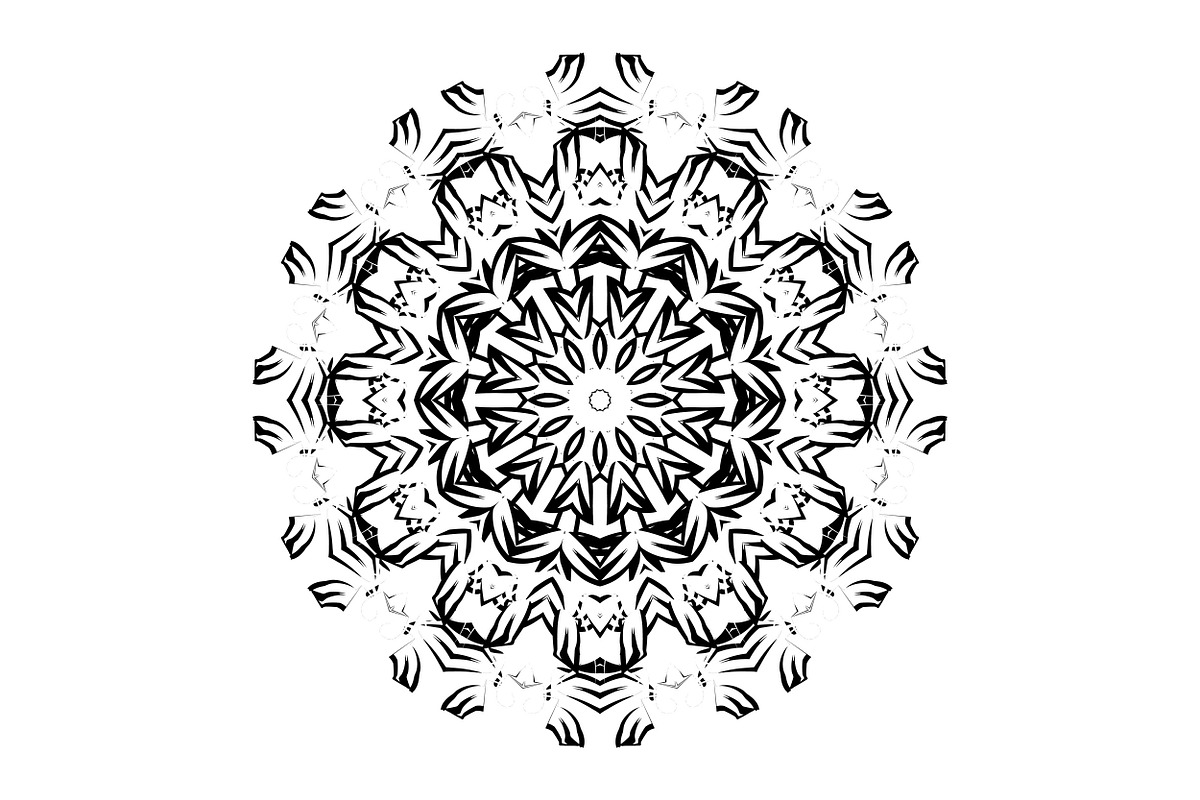 Ornamental Black White Mandala Pack, a Decorative Illustration by NJ Himel (Photo 35 of 103)