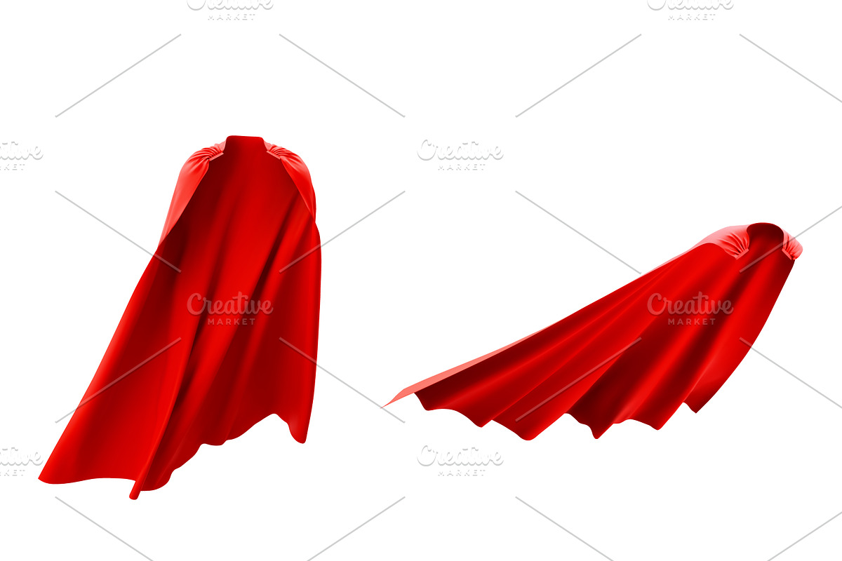 Flowing red cape set, an Object Illustration by art PVP - market