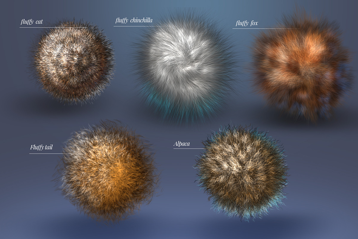 Realistic Fur & Hair Brushes, a Brush Add-On by ZiziMarket (Photo 5 of 7)