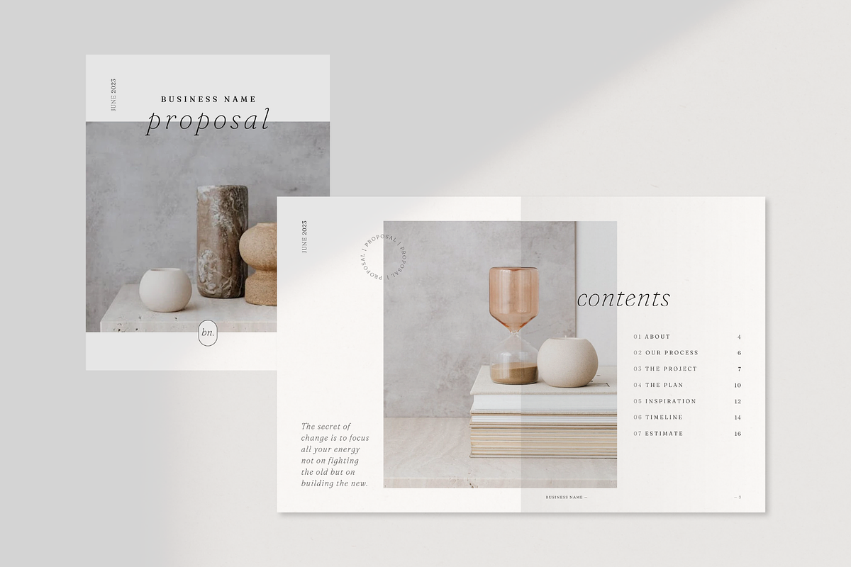 Client Proposal Template Canva, a Presentation Template by frommakertomaker (Photo 1 of 10)