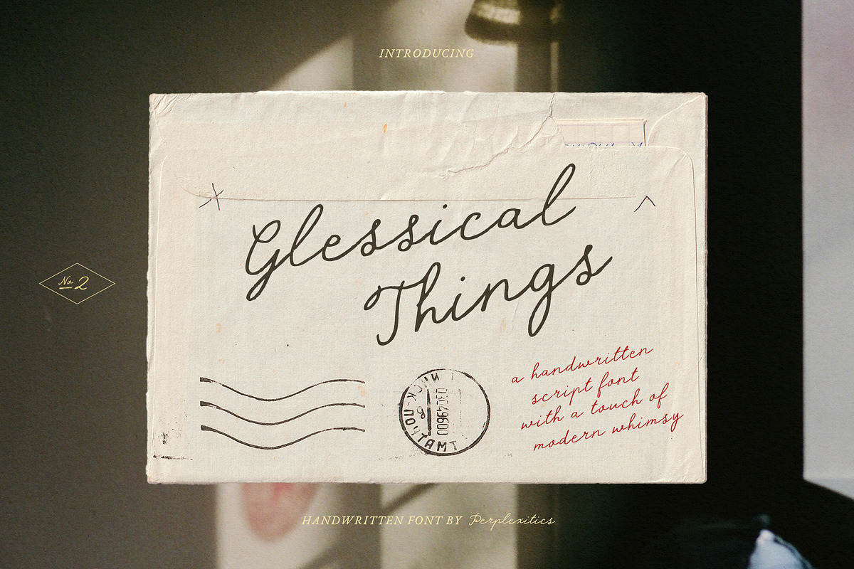 Glessical Things Handwritten Script, a Handwritten Font by Perplexitics (Photo 1 of 11)