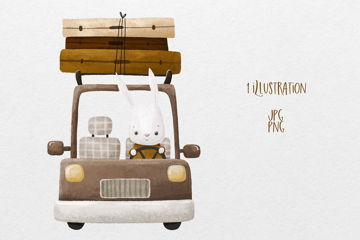 Rabbit Driver: On The Road, an Animal Illustration by the_myro (Photo 2 of 4)