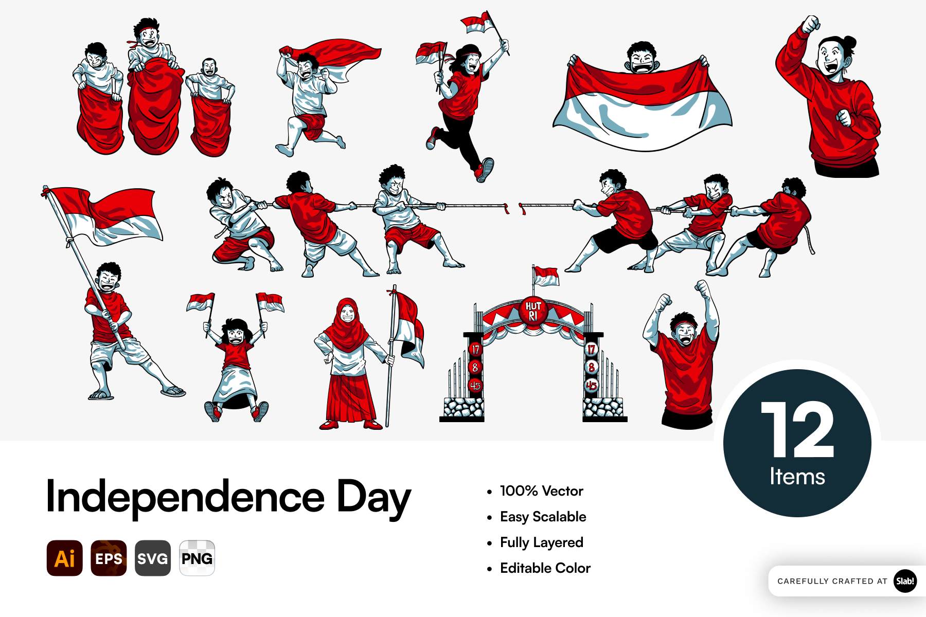 Independence Day Illustration, an Object Illustration by SLAB! Design