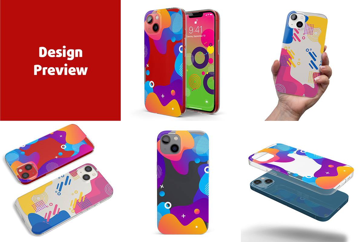Phone 13 Clear Case Mock-up, an iPhone Mockup by Colatudo Store (Photo 3 of 8)