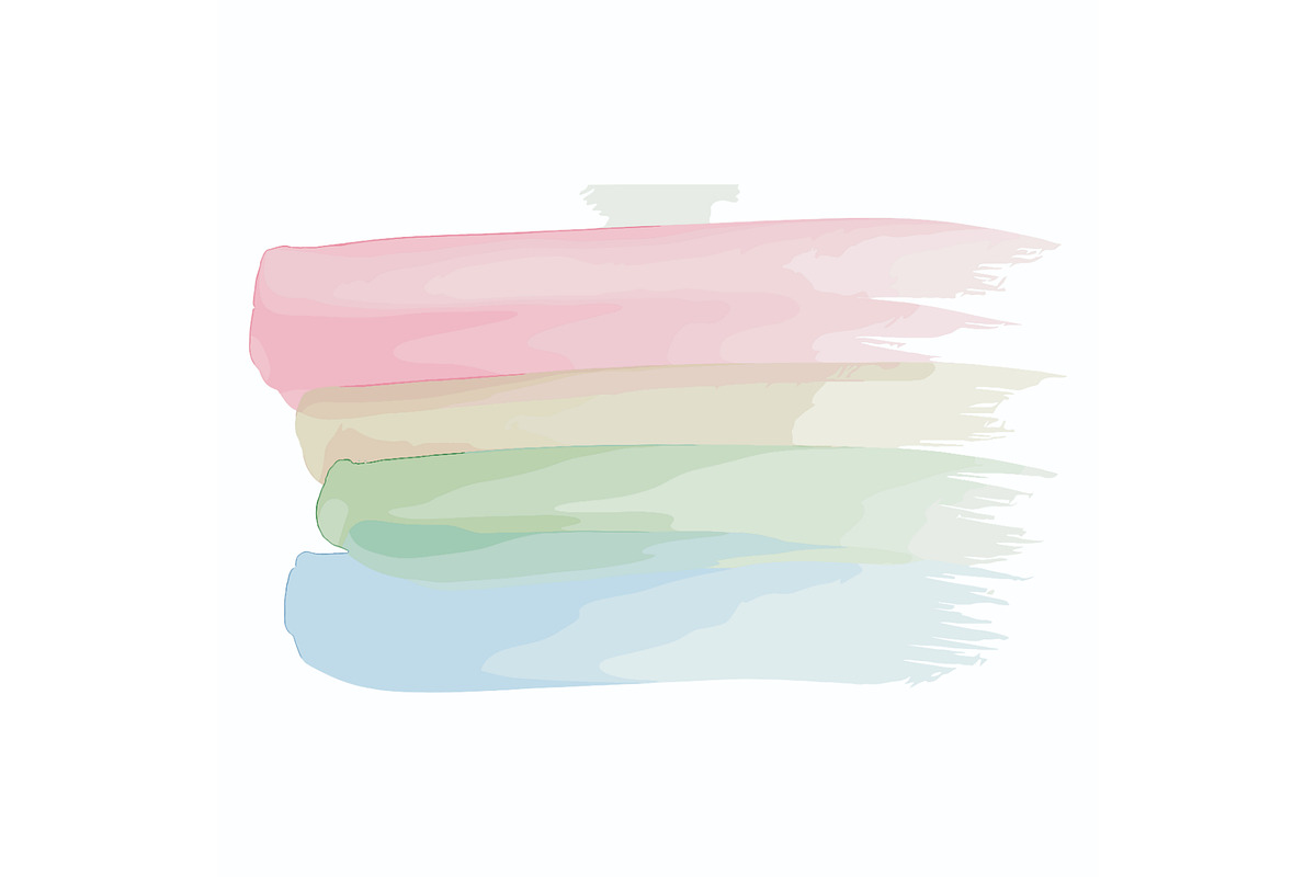 Pastel Watercolor Brush Stroke, a Decorative Illustration by Designer_Momina (Photo 2 of 11)
