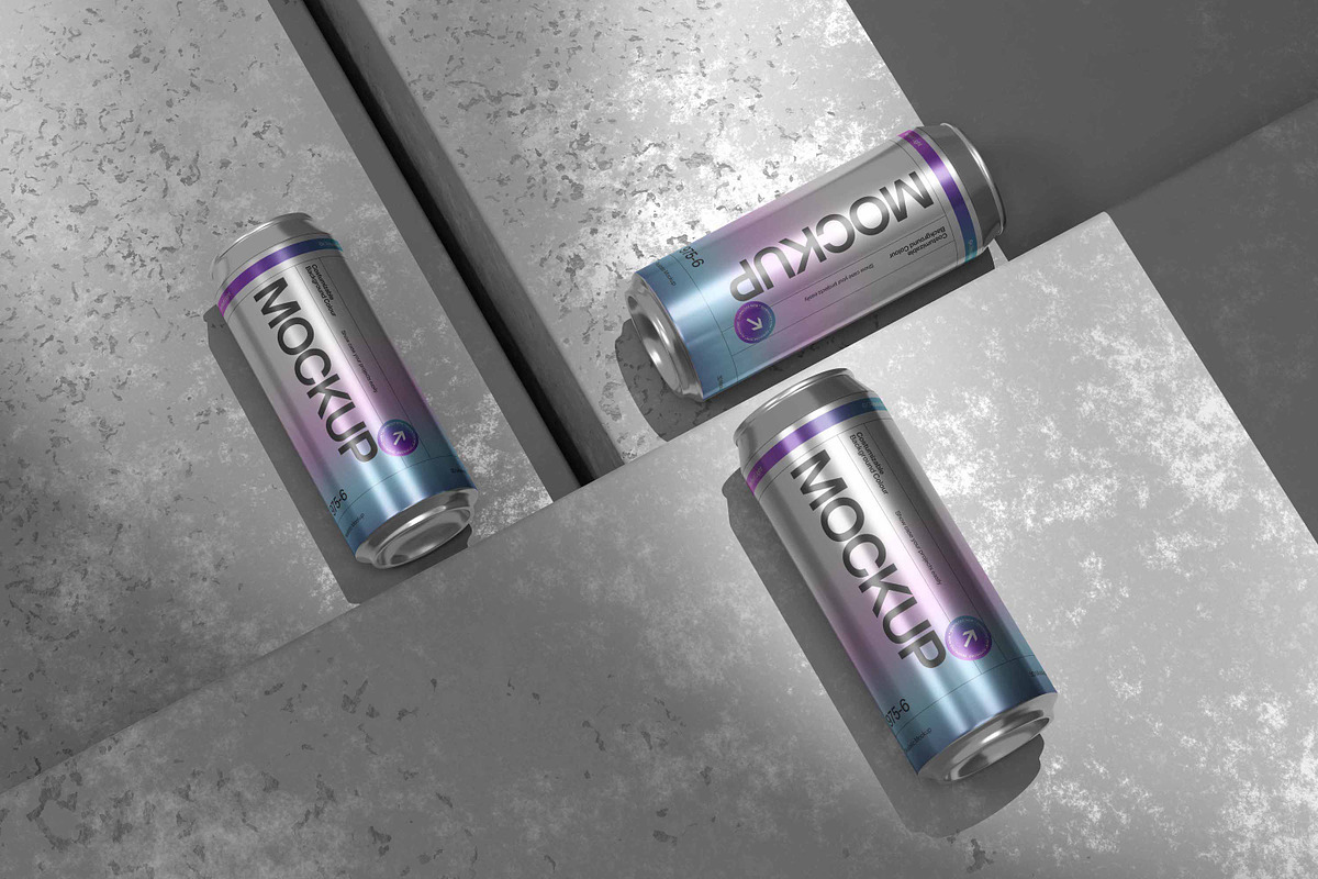 Realistic Aluminum Can Mockup, a Packaging Mockup by East Gallery (Photo 5 of 10)