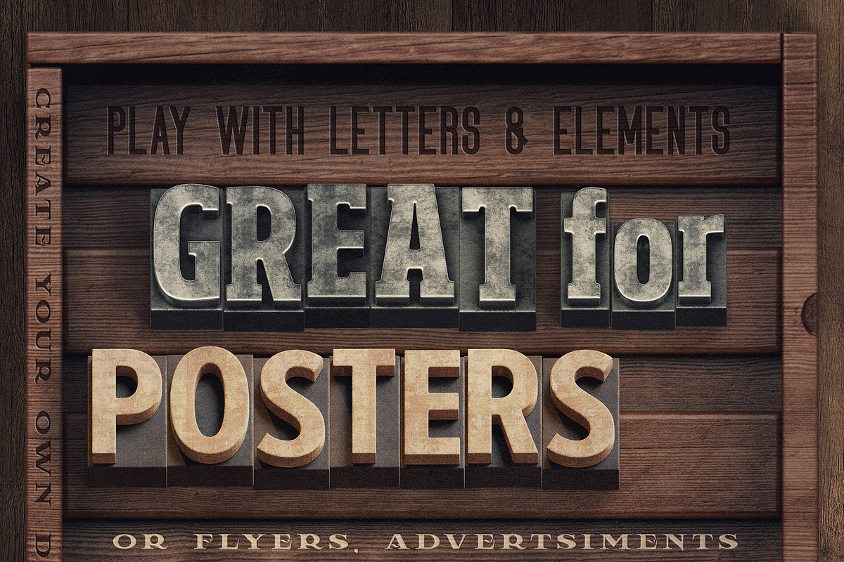 SALE Vintage Letterpress Toolkit, a Graphic by Cruzine (Photo 5 of 22)