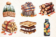 Autumn Camping Trip Clipart, an Illustration by Libby Wishes (Thumbnail 2 of 7)