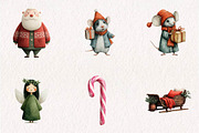 Scandi Christmas clipart Watercolor, a Seasonal Illustration by CreationArt (Thumbnail 3 of 7)