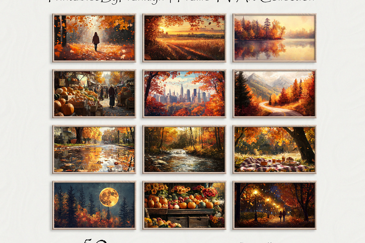 Samsung Frame TV Art Set 50 Autumn, a Wallpaper Photo by PrintablesByFranklyn (Photo 2 of 12)