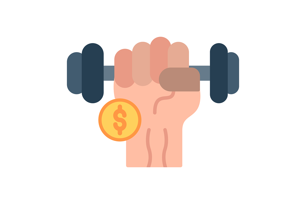 Dumbbell Flat Icon, a Duotone Icon by Pexelpy (Photo 1 of 2)