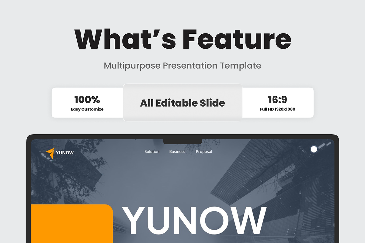 Yunow - Business Proposal Powerpoint, a Presentation Template by SquidPixey (Photo 2 of 6)