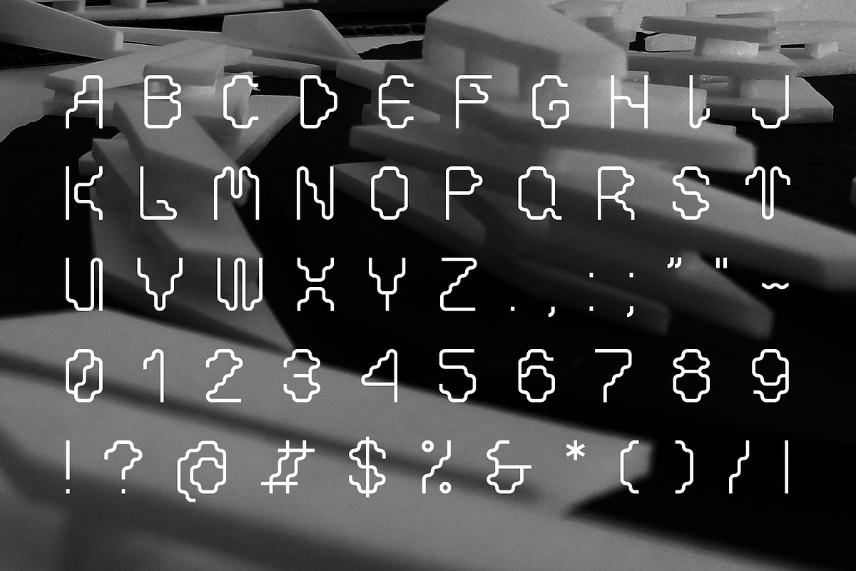 Decorative cyberpunk font, a Sans Serif Font by VyacheslavKolb (Photo 3 of 5)