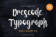 Drescode Typograph Font, a Handwritten Font by QR Design Studio (Thumbnail 1 of 8)