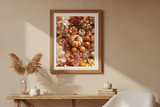 Autumn Pumpkins & Flowers Wall Art, a Background Graphic by Floraphoria (Thumbnail 4 of 12)