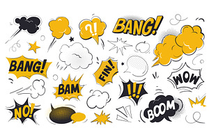 Comic Speech Bubbles, an Illustration by alexdndz