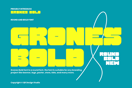 Grones Bold - Sans Serif Font, a Sans Serif Font by QR Design Studio