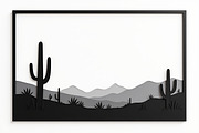 Cactus Desert Landscape Silhouette, an Illustration by abu67222 (Thumbnail 5 of 15)