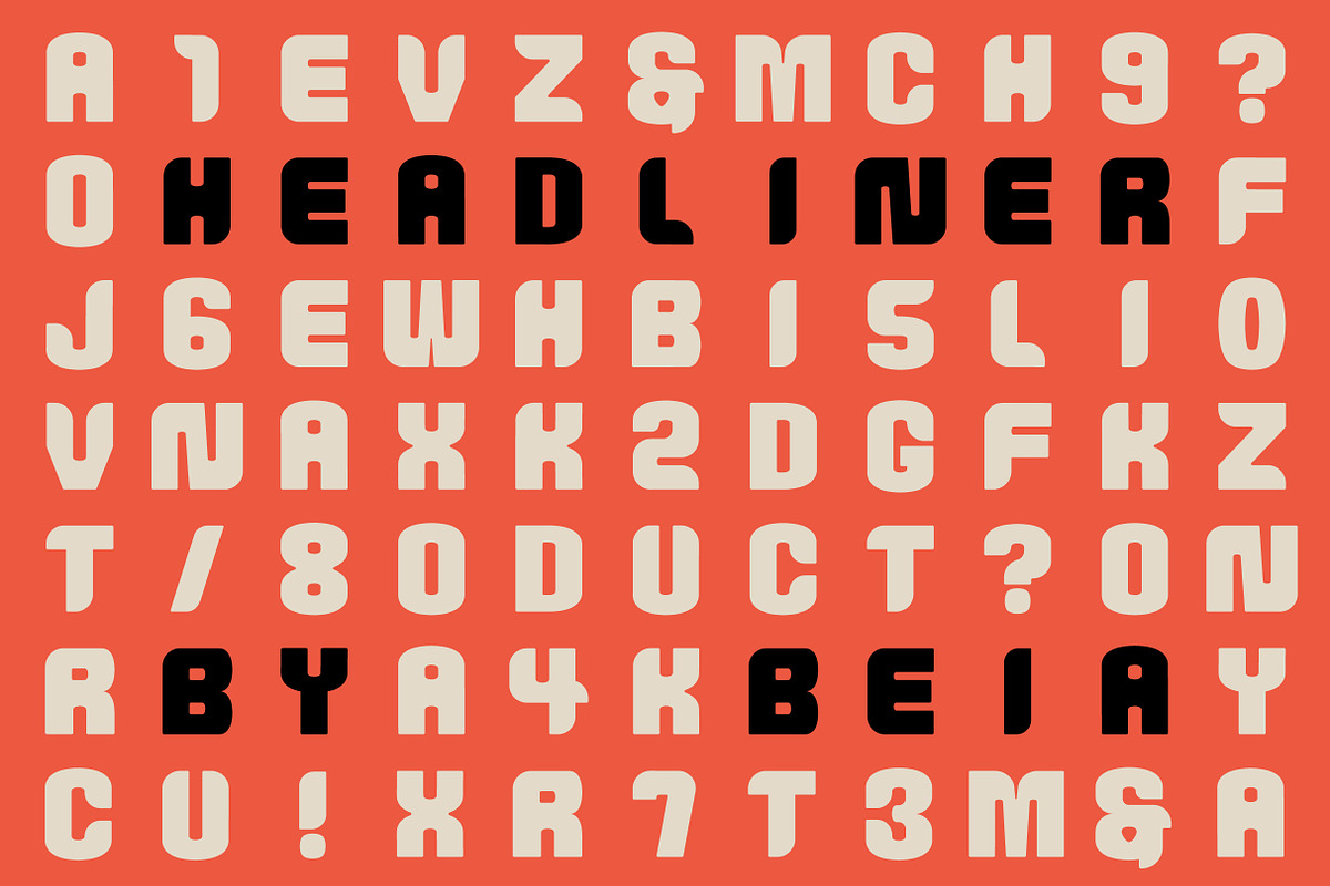 Headliner, a Font by BeiaSmith-Shaw (Photo 1 of 3)